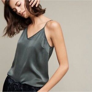 ANTHROPOLOGIE E by eloise green silk tank top